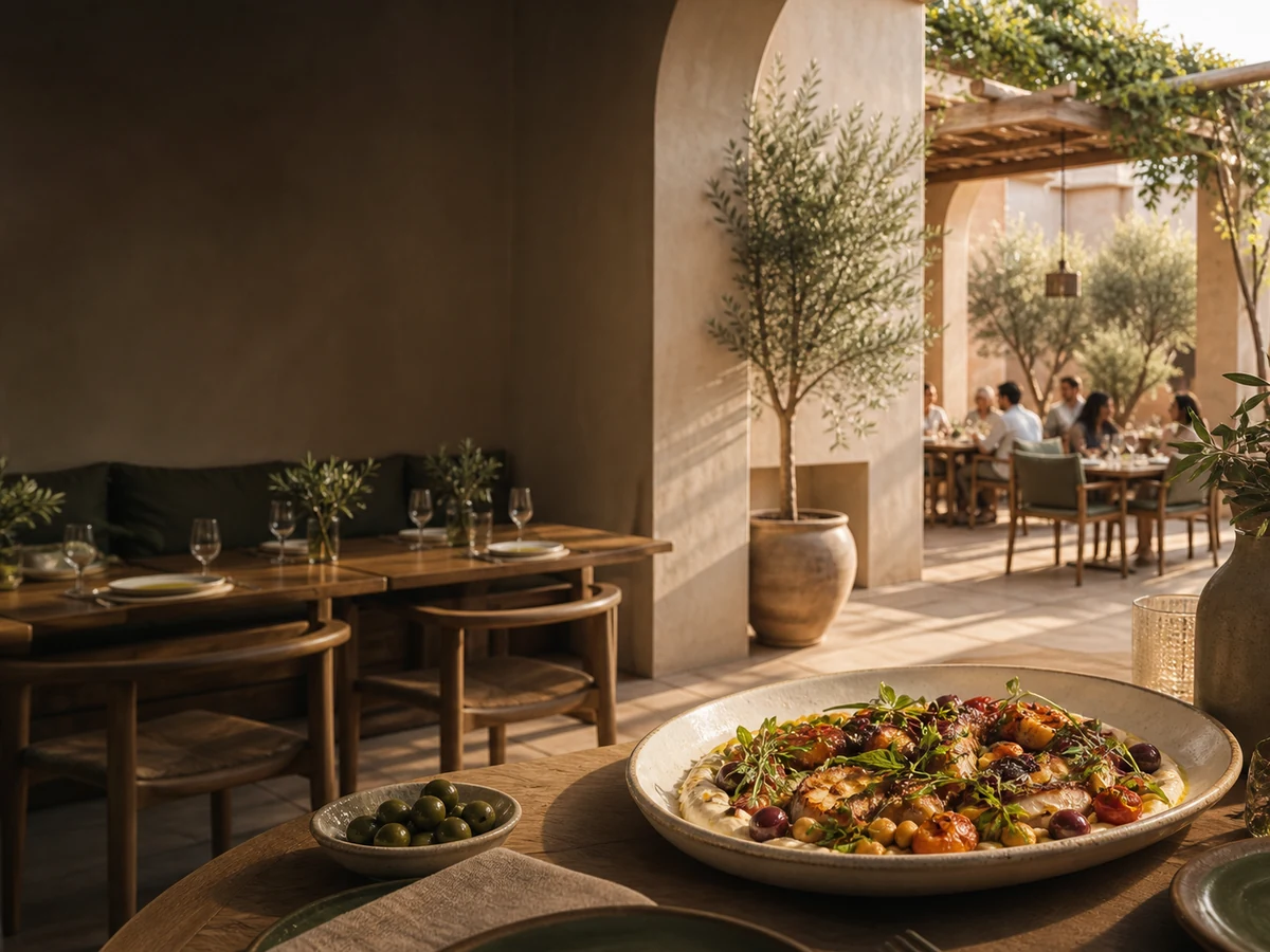 Original fictional Kindly Table restaurant showcase scene