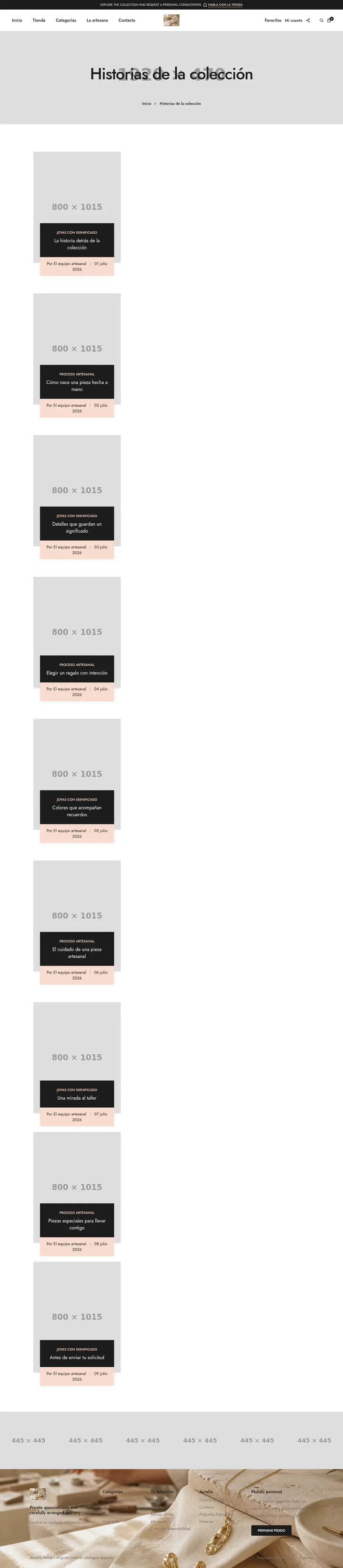 Journal page shown at desktop size