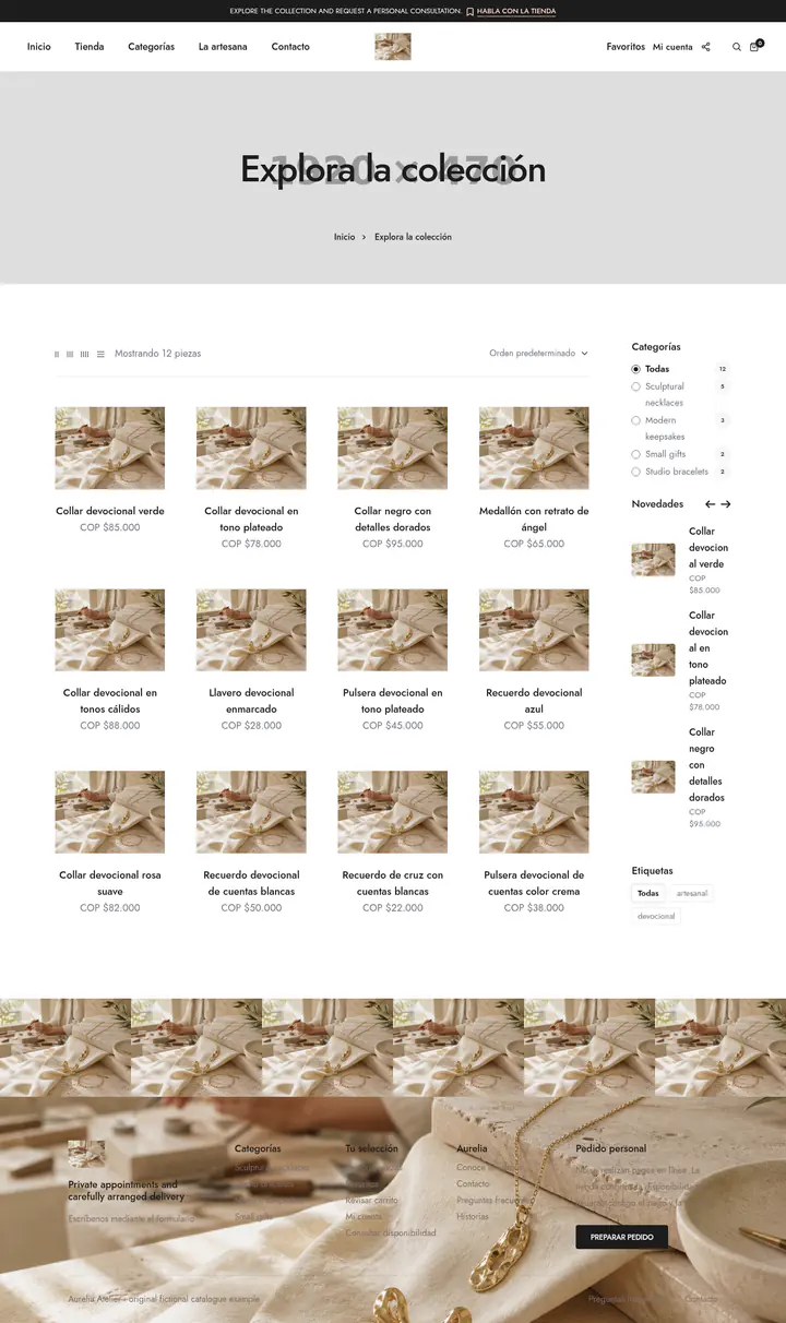 Explore page shown at desktop size