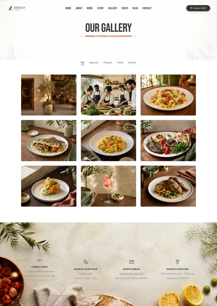Gallery page shown at desktop size