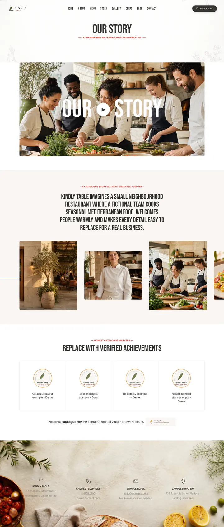 Story page shown at desktop size