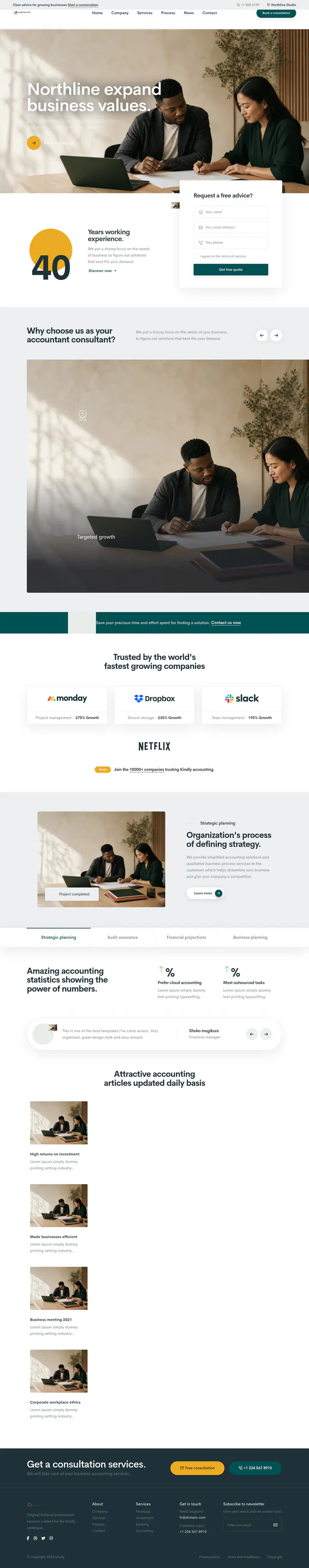Home page shown at desktop size