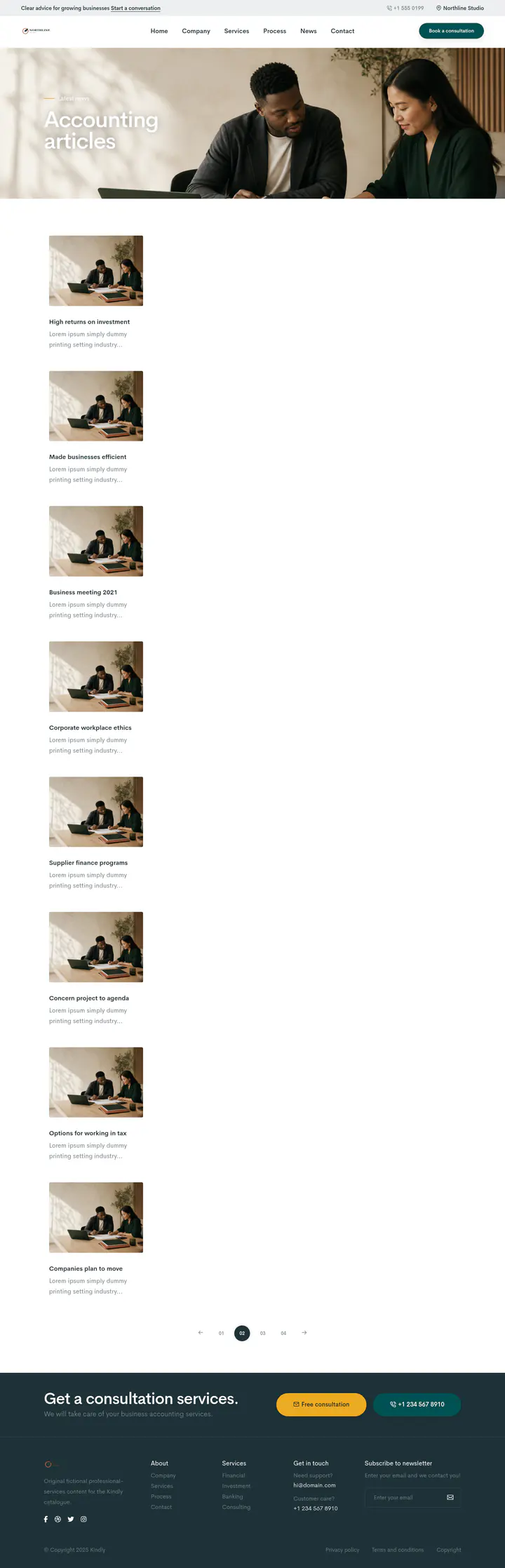 Insights page shown at desktop size