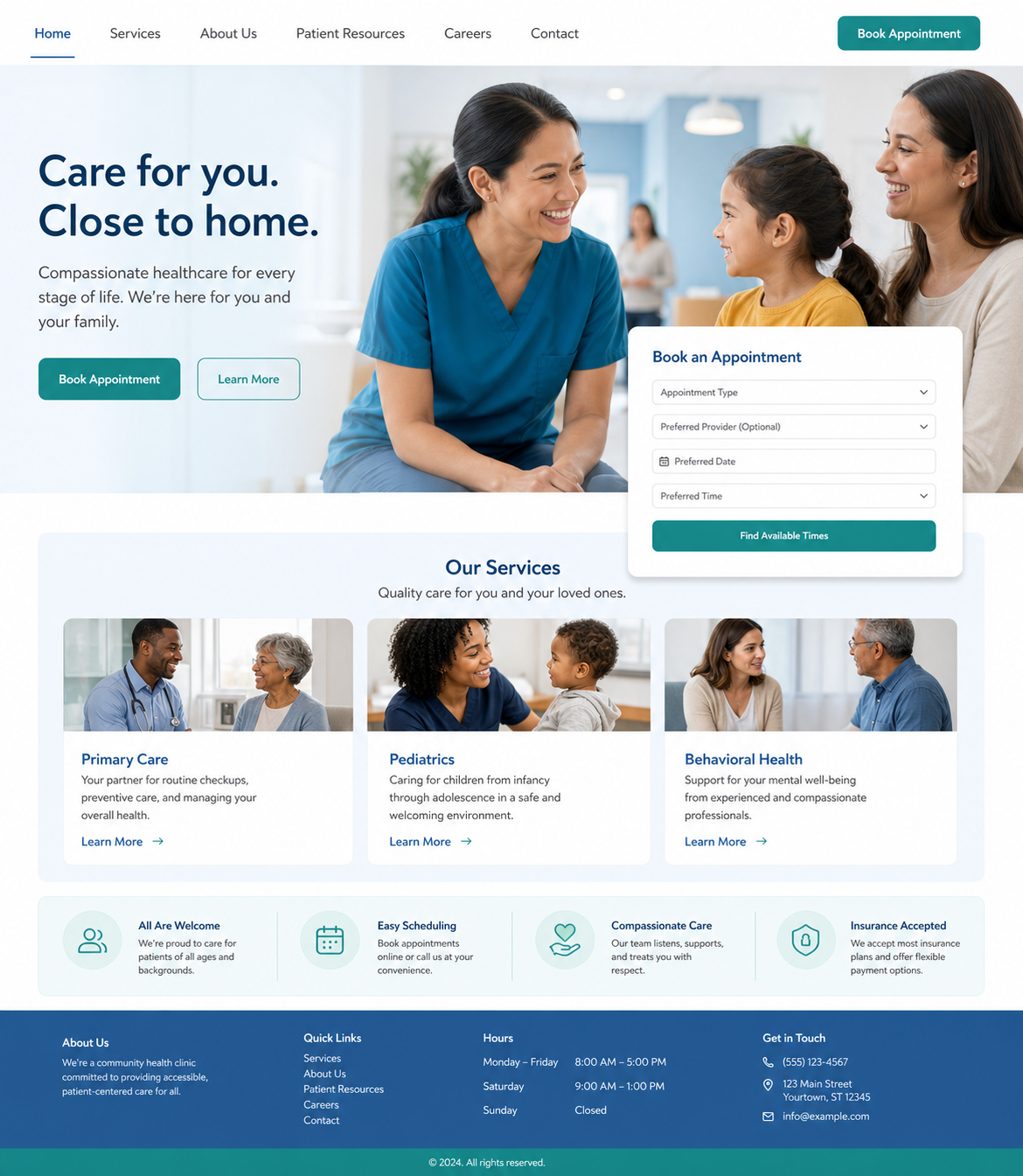 Design preview 8: Approachable clinic